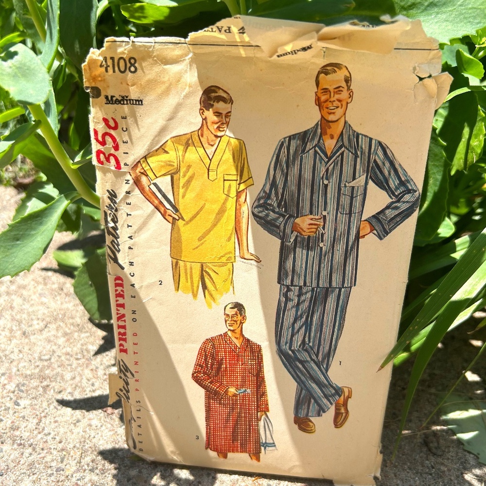 Vintage Simplicity Pattern for Men’s Pajamas